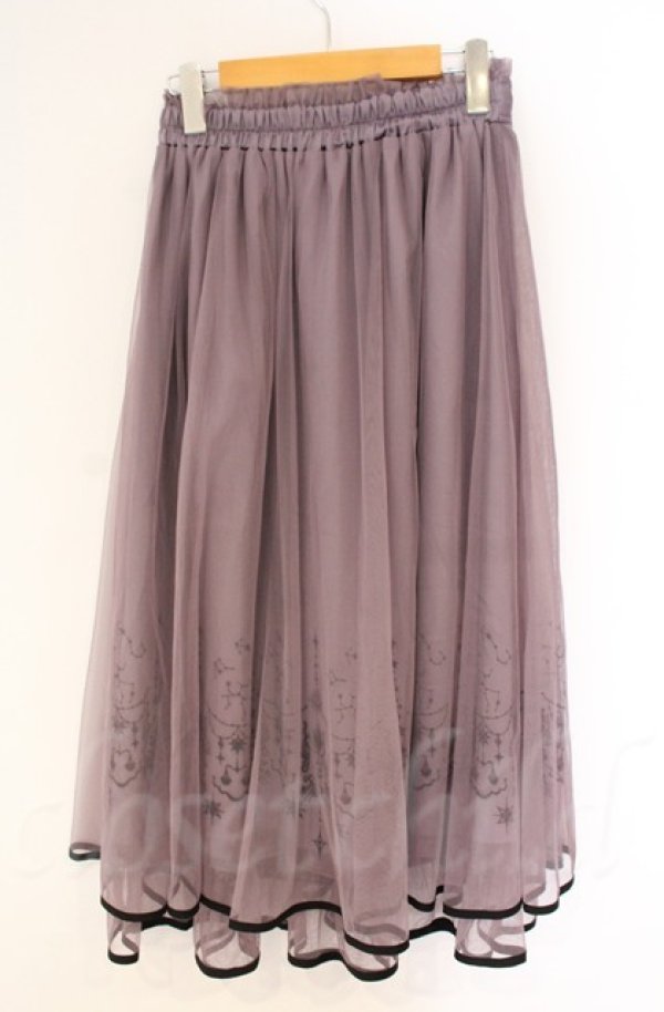 画像2: axes femme / ステラートフロッキーＰＴスカート  ラベンダー O-25-10-31-3043-AX-SK-IG-OS (2)