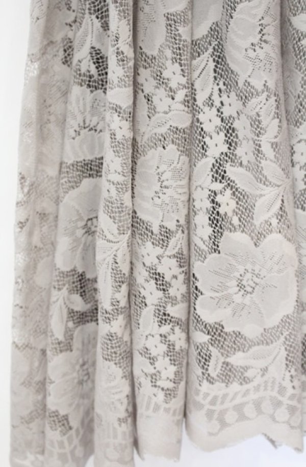 画像2: axes femme / レースサーキュラースカート  グレー O-25-10-31-3045-AX-SK-IG-OS (2)