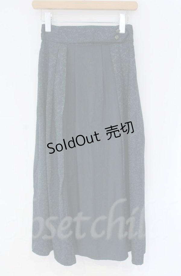 画像1: axes femme / ジャカード切替スカート  グリーン O-25-10-31-3049-AX-SK-IG-OS (1)