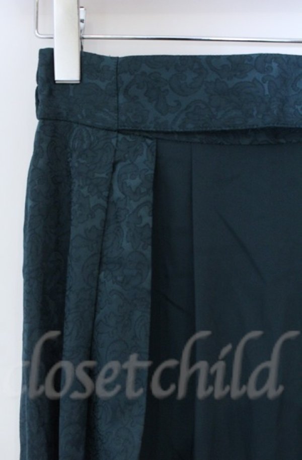 画像2: axes femme / ジャカード切替スカート  グリーン O-25-10-31-3049-AX-SK-IG-OS (2)