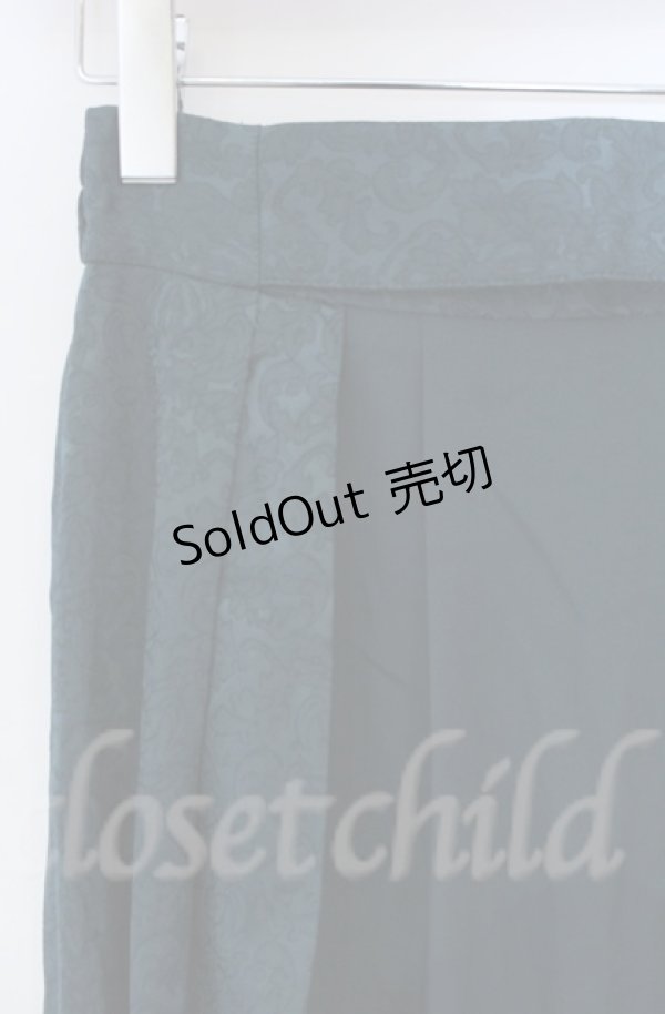 画像2: axes femme / ジャカード切替スカート  グリーン O-25-10-31-3049-AX-SK-IG-OS (2)