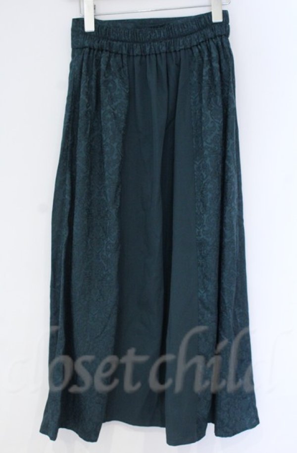 画像3: axes femme / ジャカード切替スカート  グリーン O-25-10-31-3049-AX-SK-IG-OS (3)