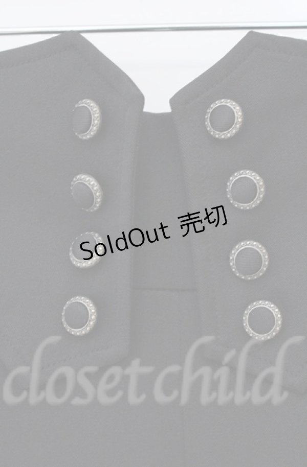 画像2: axes femme / 連ボタンハイウエストパンツ  クロ O-25-10-31-3060-AX-PA-IG-OS (2)