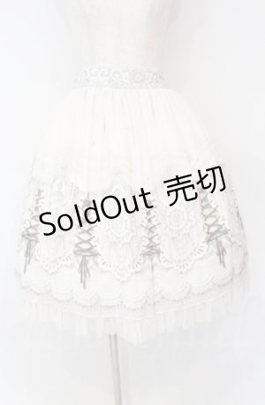 画像: abilletage / プリンセス柄シフォンスカート（ミディアム）  アイボリー O-25-10-31-3063-GO-SK-IG-OS