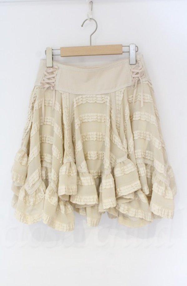 画像1: abilletage / イレギュラーヘムスカート  ベージュ O-25-10-31-3062-GO-SK-IG-OS (1)