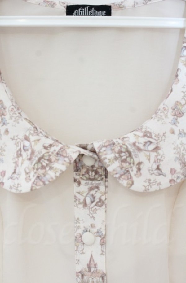 画像2: abilletage / 童話の世界 パフスリーブブラウス  アイボリー O-25-10-31-3065-GO-BL-IG-OS (2)