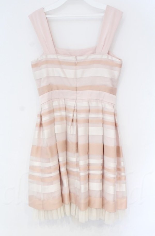 画像3: abilletage / マルチボーダージャンパースカート  ピンク O-25-10-31-3066-GO-OP-IG-OS (3)