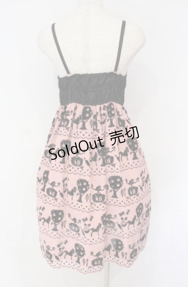 画像3: Emily Temple cute / pippiフロッキーptサロンワンピース  ピンク×クロ O-25-10-31-3070-ET-OP-IG-OS (3)