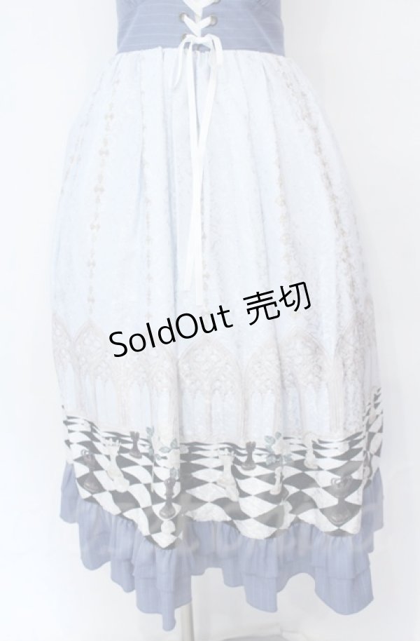 画像2: axes femme POETIQUE / チェスボードホルターワンピース  サックス O-25-10-31-3009-AX-SK-IG-OS (2)