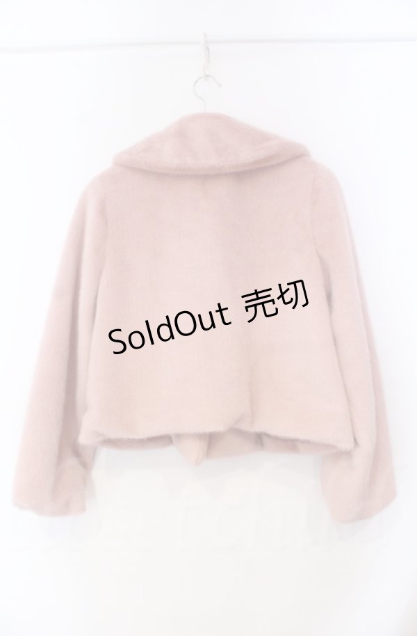 画像3: axes femme POETIQUE / リボントグル釦ファーコート  ピンク O-25-10-31-3001-AX-CO-IG-OS (3)