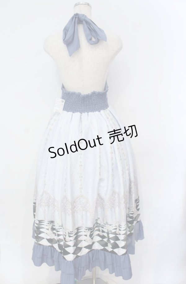 画像4: axes femme POETIQUE / チェスボードホルターワンピース  サックス O-25-10-31-3009-AX-SK-IG-OS (4)