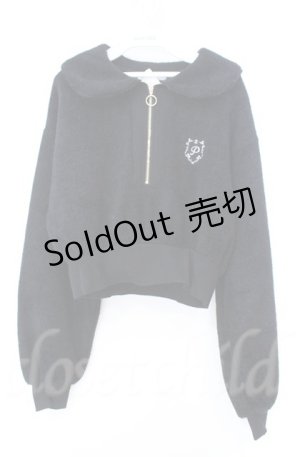 画像: axes femme POETIQUE / モールニット風クロップドプルオーバー  クロ O-25-10-31-3002-AX-TO-IG-OS