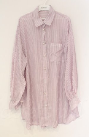 画像: axes femme / スリット袖シアーシャツ  ピンク×シロ O-25-10-31-3013-AX-BL-IG-OS