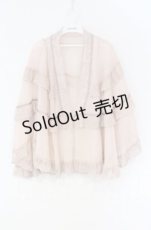 画像: axes femme / 楊柳シフォンレースショール  ピンク O-25-10-31-3014-AX-TO-IG-ZT023