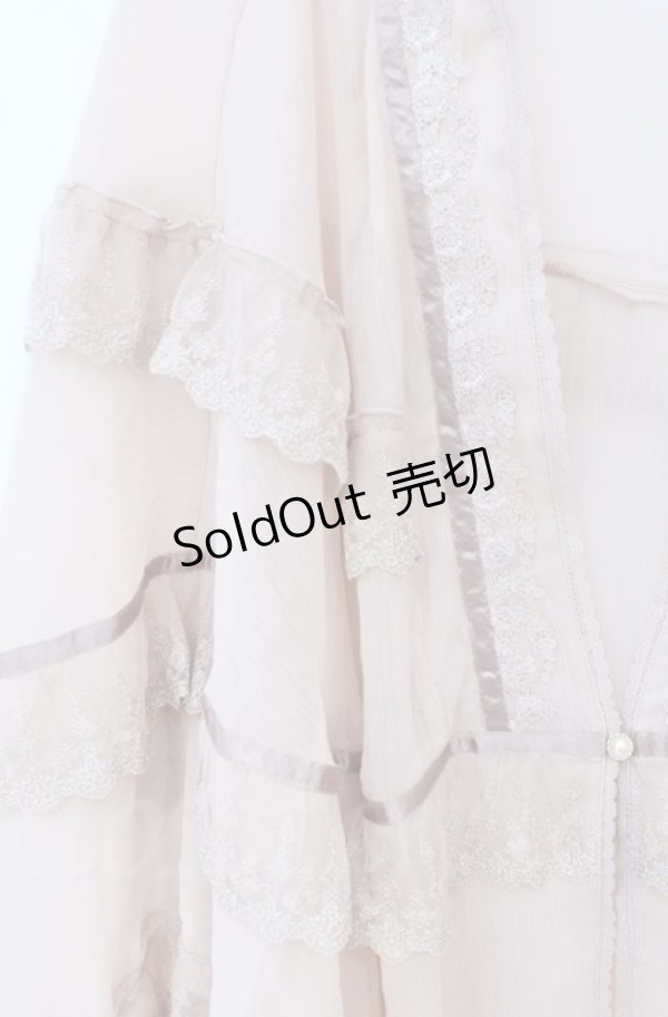 画像2: axes femme / 楊柳シフォンレースショール  ピンク O-25-10-31-3014-AX-TO-IG-ZT023 (2)