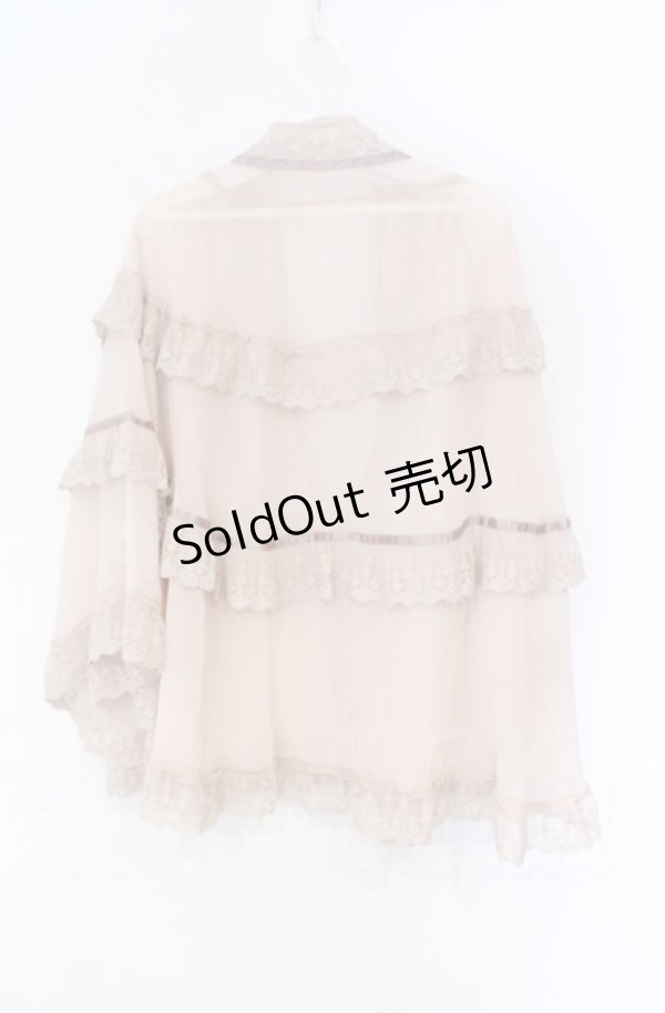 画像4: axes femme / 楊柳シフォンレースショール  ピンク O-25-10-31-3014-AX-TO-IG-ZT023 (4)