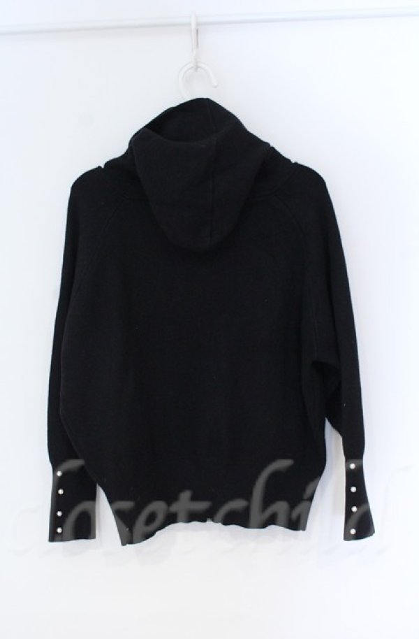 画像3: axes femme / ニットフードパーカー  クロ O-25-10-31-3015-AX-TO-IG-OS (3)