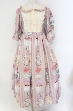 画像: axes femme kawaii / ティティ×ベアファミリーワンピース  ピンク O-25-10-31-3017-AX-OP-IG-OS