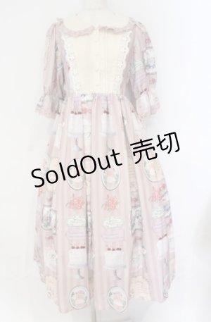 画像: axes femme kawaii / ティティ×ベアファミリーワンピース  ピンク O-25-10-31-3017-AX-OP-IG-OS