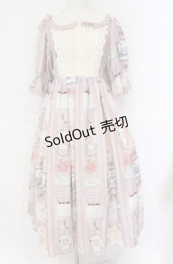 画像1: axes femme kawaii / ティティ×ベアファミリーワンピース  ピンク O-25-10-31-3017-AX-OP-IG-OS (1)