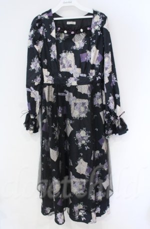 画像: axes femme / ローズアンダヴィタシオンワンピース  クロ O-25-10-31-3018-AX-OP-IG-OS