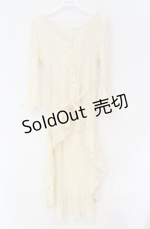 画像: axes femme / ベルト付イレヘムカーデ  生成り O-25-10-31-3019-AX-TO-IG-ZT490