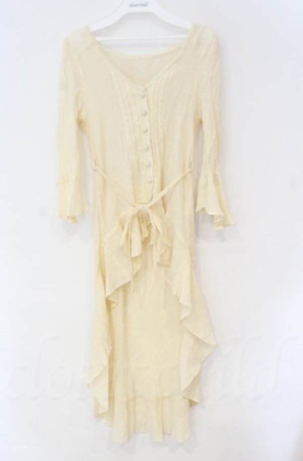 画像1: axes femme / ベルト付イレヘムカーデ  生成り O-25-10-31-3019-AX-TO-IG-OS (1)