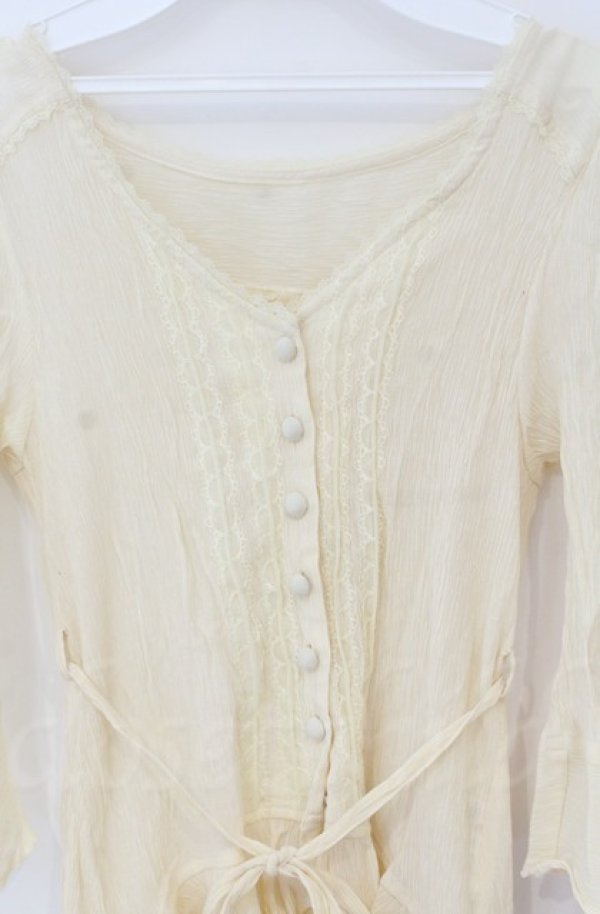 画像2: axes femme / ベルト付イレヘムカーデ  生成り O-25-10-31-3019-AX-TO-IG-OS (2)