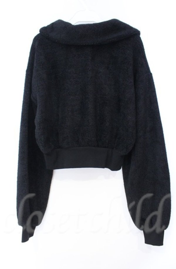 画像3: axes femme POETIQUE / モールニット風クロップドプルオーバー  クロ O-25-10-31-3002-AX-TO-IG-OS (3)