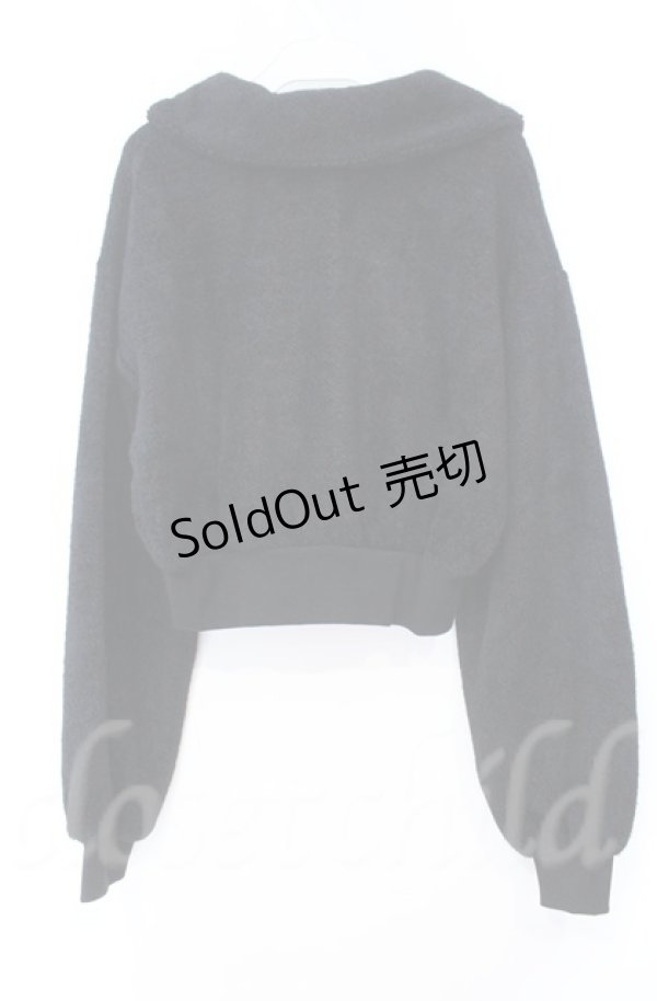 画像3: axes femme POETIQUE / モールニット風クロップドプルオーバー  クロ O-25-10-31-3002-AX-TO-IG-OS (3)