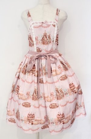 画像: axes femme kawaii / お菓子の家柄ジャンスカ  ピンク O-25-10-31-3020-AX-OP-IG-OS