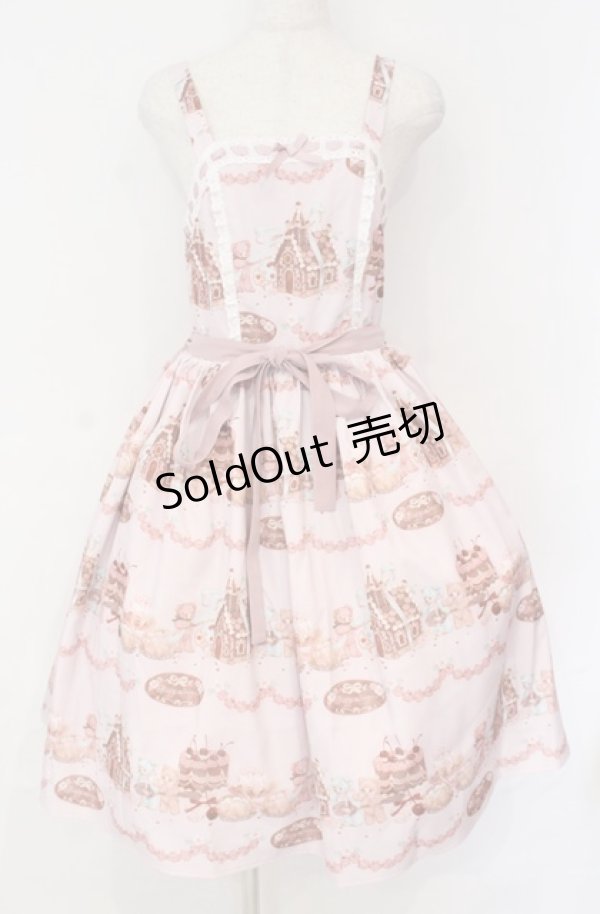 画像1: axes femme kawaii / お菓子の家柄ジャンスカ  ピンク O-25-10-31-3020-AX-OP-IG-OS (1)