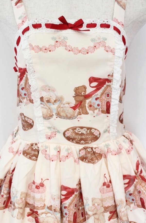 画像2: axes femme kawaii / お菓子の家柄ジャンスカ  オフ O-25-10-31-3023-AX-OP-IG-OS (2)