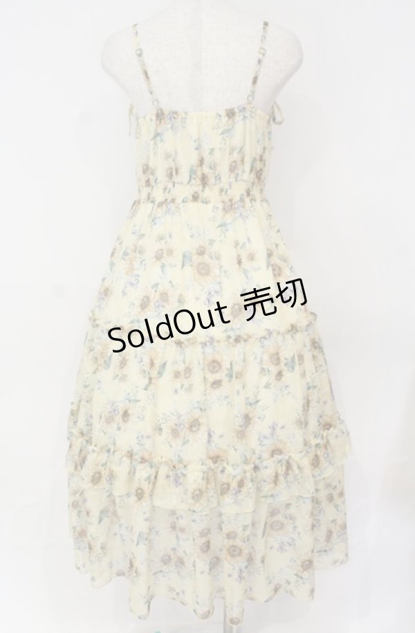 画像3: axes femme / ひまわり柄キャミワンピース  イエロー O-25-10-31-3024-AX-OP-IG-OS (3)