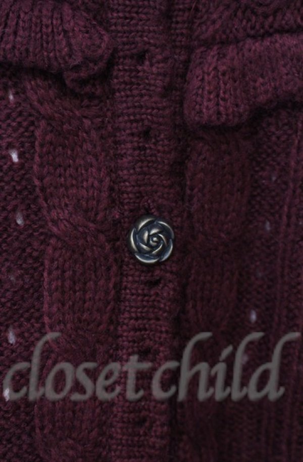 画像2: axes femme POETIQUE / 裏ボアスピンドルケープ  ワイン O-25-10-31-3003-AX-CO-IG-ZT459 (2)