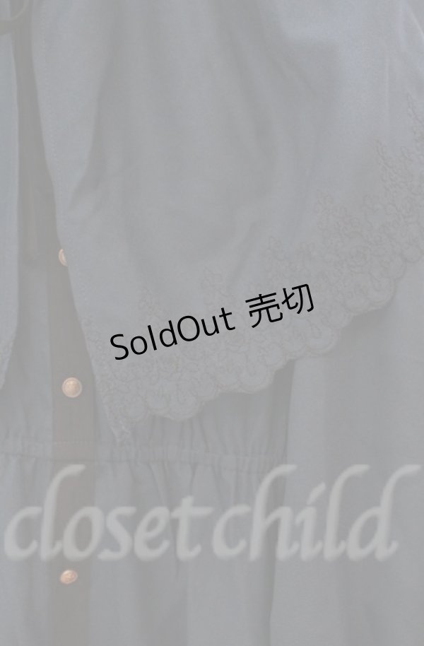 画像2: axes femme POETIQUE / 刺繍ケープ付きワンピース  グリーン O-25-10-31-3027-AX-OP-IG-OS (2)