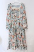 画像1: axes femme / ブルームフラワー柄ワンピース  ミント O-25-10-31-3030-AX-OP-IG-OS (1)