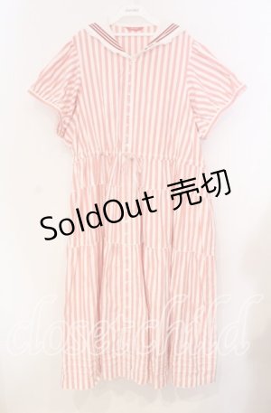 画像: PINK HOUSE / セーラーカラーワンピース【お直しあり】  アカ×シロ O-25-10-31-015-LO-OP-IG-OS