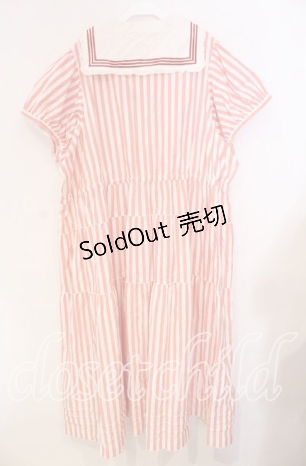 画像4: PINK HOUSE / セーラーカラーワンピース【お直しあり】  アカ×シロ O-25-10-31-015-LO-OP-IG-OS (4)