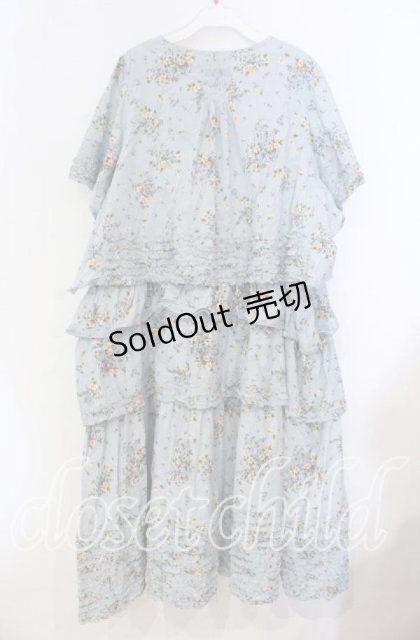 画像4: PINK HOUSE / ブーケケープ風段々ワンピース【お直しあり】  サックス O-25-10-31-016-LO-OP-IG-OS (4)