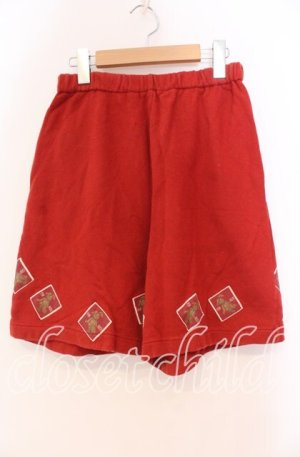 画像: PINK HOUSE / テディパッチスウェットハーフパンツ  アカ O-25-10-31-021-LO-PA-IG-OS