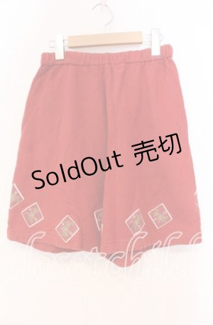 画像: PINK HOUSE / テディパッチスウェットハーフパンツ  アカ O-25-10-31-021-LO-PA-IG-OS