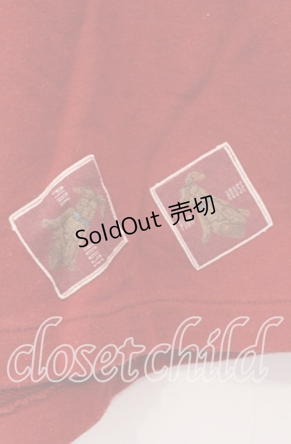 画像2: PINK HOUSE / テディパッチスウェットハーフパンツ  アカ O-25-10-31-021-LO-PA-IG-ZT320 (2)