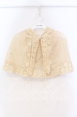 画像: WONDERFUL WORLD / 透かし編みケープ  アイボリー O-25-10-31-025-LO-TO-IG-OS