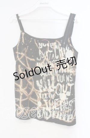 画像: ALGONQUINS / ロゴptタイダイキャミソール F ブラック O-25-11-03-026-AL-TO-OW-OS