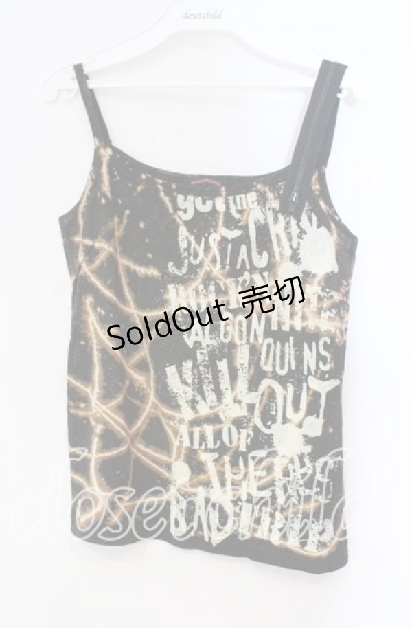 画像1: ALGONQUINS / ロゴptタイダイキャミソール F ブラック O-25-11-03-026-AL-TO-OW-OS (1)