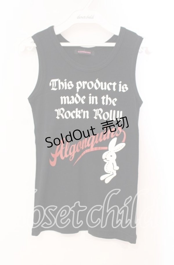 画像1: ALGONQUINS / ラビットptテレコタンク F ブラック O-25-11-03-027-AL-TO-OW-OS (1)