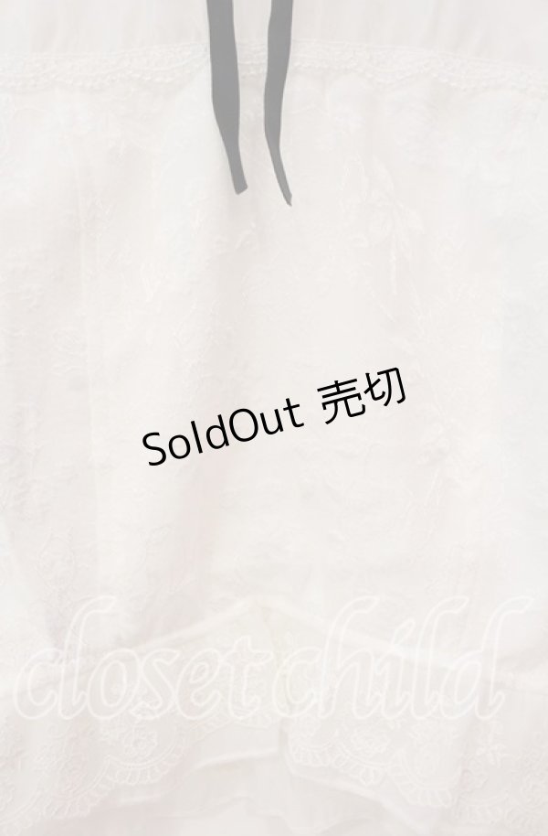 画像2: Bobon21 / ジャガード切り替えパフスリブラウス L シロ O-25-11-03-028-EL-BL-OW-OS (2)