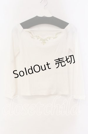 画像: MA*RS / ビジュー配色テレコトップス  シロ O-25-11-03-030-EL-TO-OW-ZT250