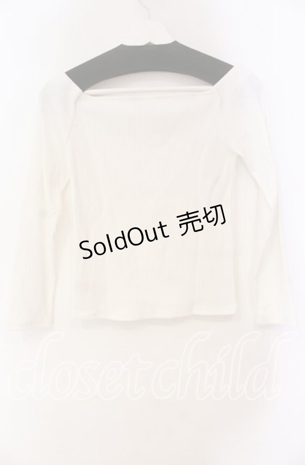 画像3: MA*RS / ビジュー配色テレコトップス  シロ O-25-11-03-030-EL-TO-OW-ZT250 (3)